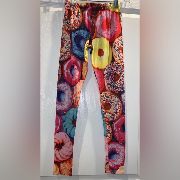 Luv donuts?Sugar High brand pants leggings Christmas candyLand womens size small - Picture 9 of 9